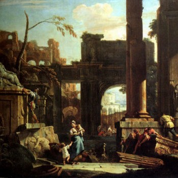 Prospettiva di rovine con figure, Sebastiano Ricci