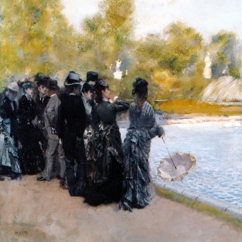 Il laghetto dei giardini da Luxembourg, De Nittis