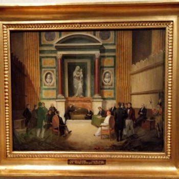 fig 25-L'apertura della tomba di Raffaello al Pantheon nel 1833, Francesco Diofebi